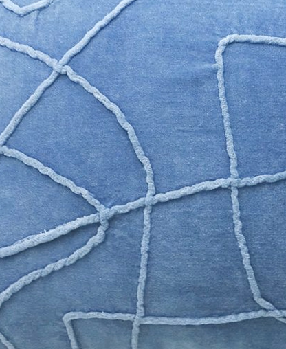 Linden Solid Velvet Embroidered Decorative Pillow 14"x24"