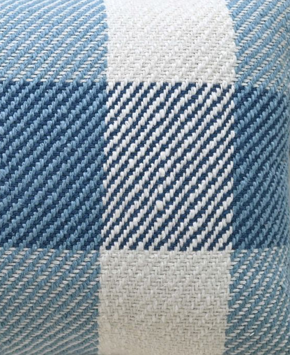 Handloom Woven Textured Plaid Decorative Pillow with Insert