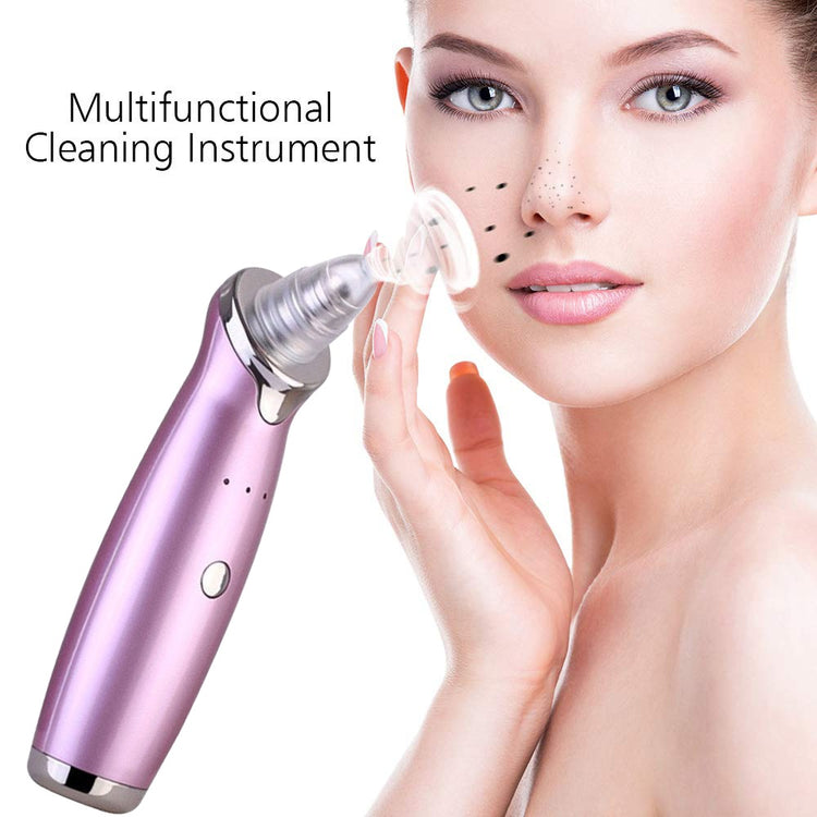 a woman using a device to clean her face