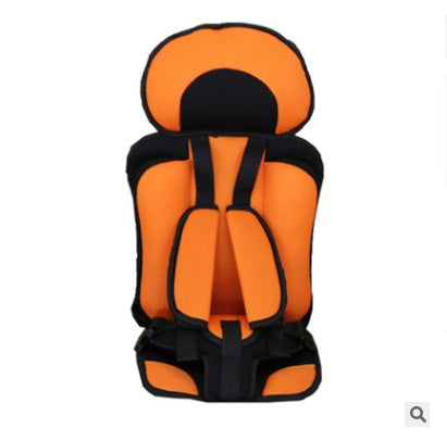 an orange and black baby seat