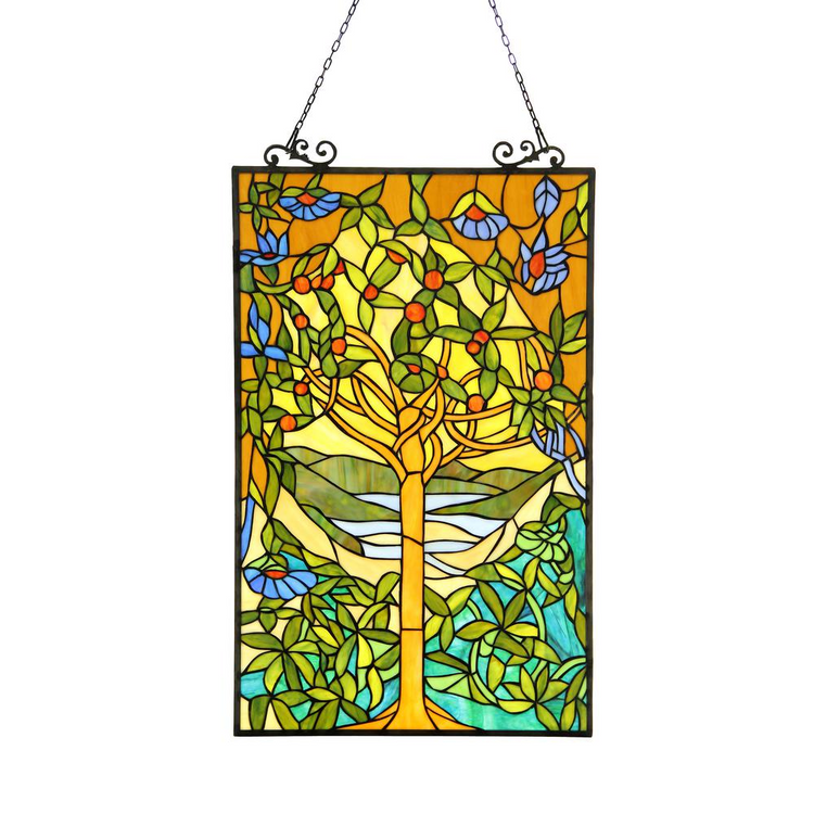 a stained glass window from a wall