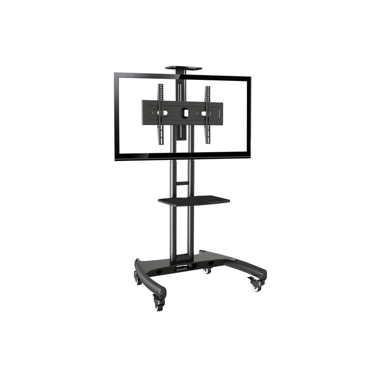 a black stand with a screen