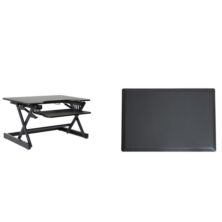 a black table and a black cushion