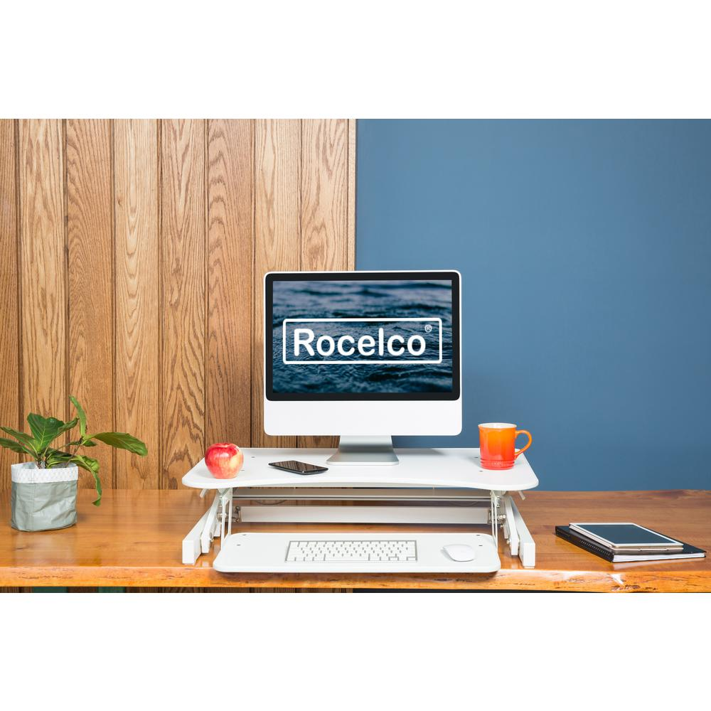 a computer on a desk