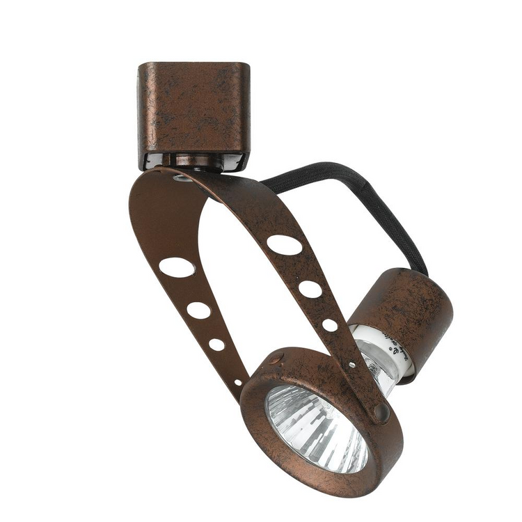 a brown light fixture with a black cord