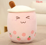 Strawberry Milk Tea Plush Toy Pillow