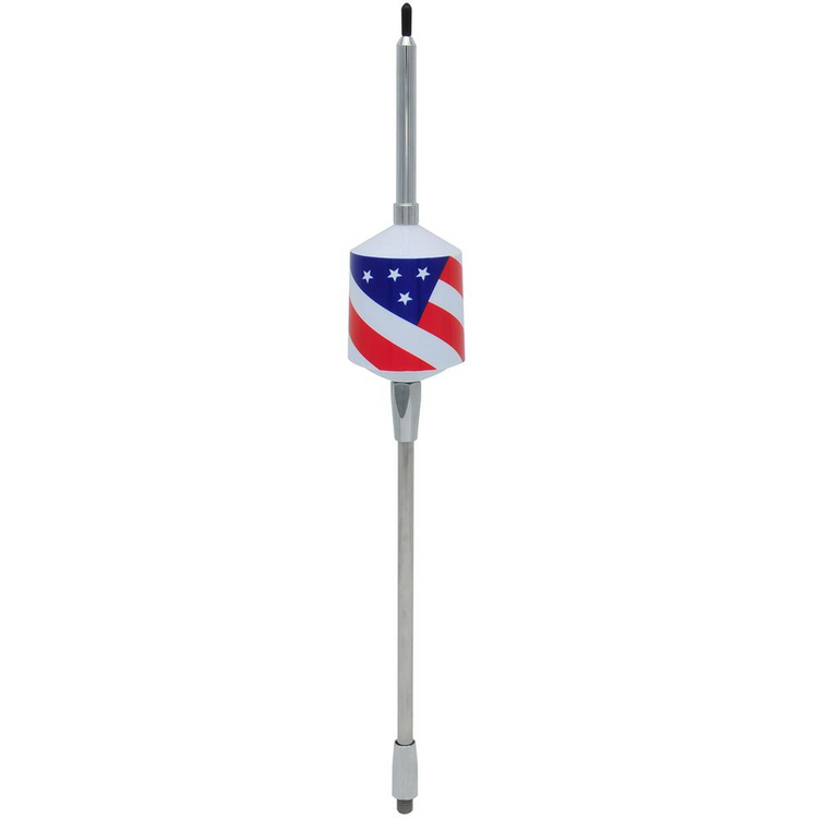 a metal pole with a flag on it