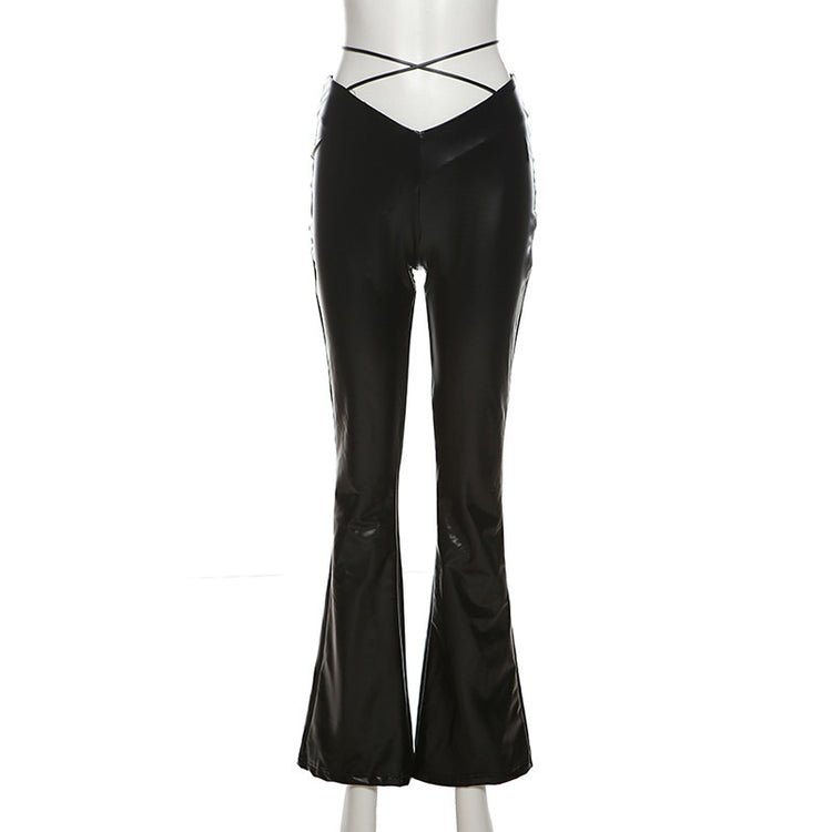 a mannequin wearing black pants