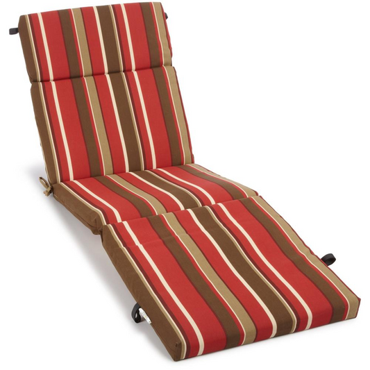 72-inch by 24-inch Patterned Polyester Outdoor Chaise Lounge Cushion 93475-REO-33
