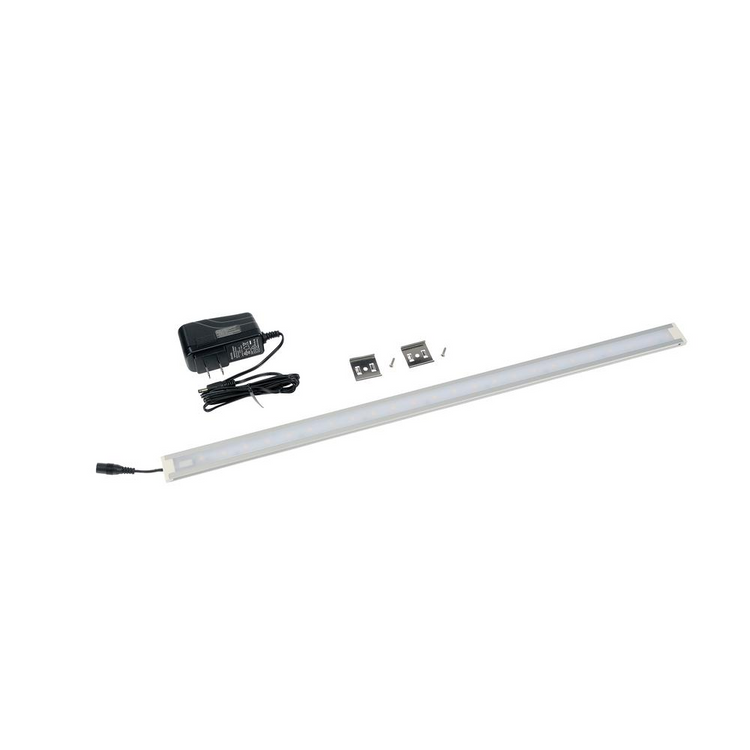 a light with a power cord and a black box