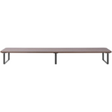 Lorell Quick-Install Monitor Laptop Riser - 4.8" Height x 39.4" Width x 10.2" Depth - Powder Coated - Steel, Particleboard, Silicone - Teak