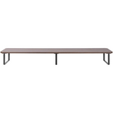 Lorell Quick-Install Monitor Laptop Riser - 4.8" Height x 39.4" Width x 10.2" Depth - Powder Coated - Steel, Particleboard, Silicone - Teak