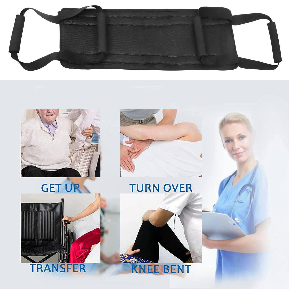 a black strap with a medical staff