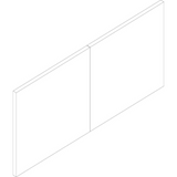 Lorell Essentials Cherry Wall Hutch Door Kit - 16.6" x 16" x 0.7" x 0.8" - Finish: Cherry