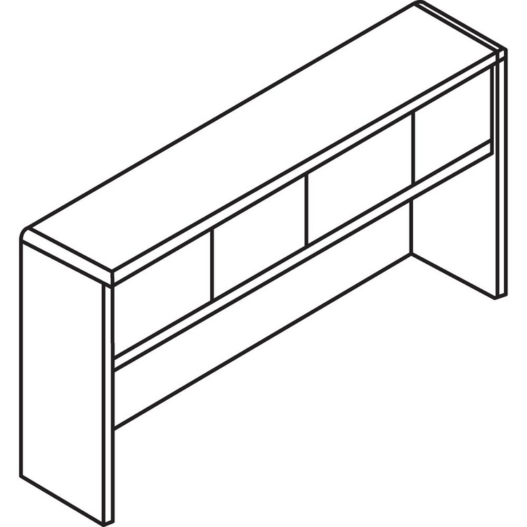 a black and white drawing of a desk