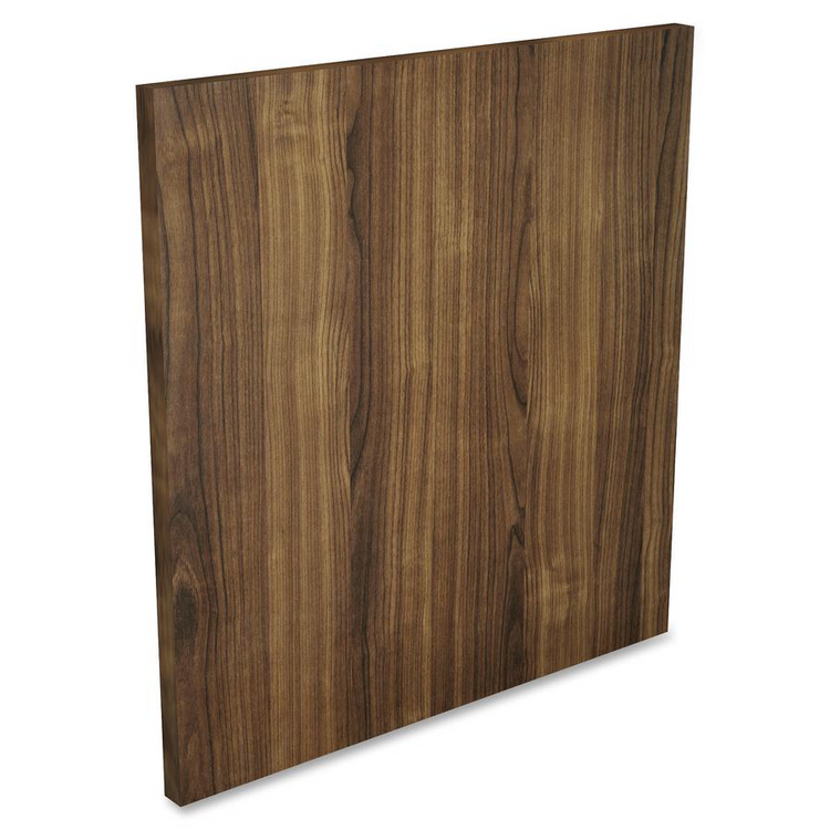 a wood panel with a white background