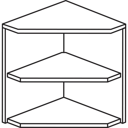 Mayline Medina Corner Support for Hutches - 15" x 15"20" - 2 Shelve(s) - Finish: Gray Steel Laminate - Abrasion Resistant, Stain Resistant, Water Resistant, Durable - For Office