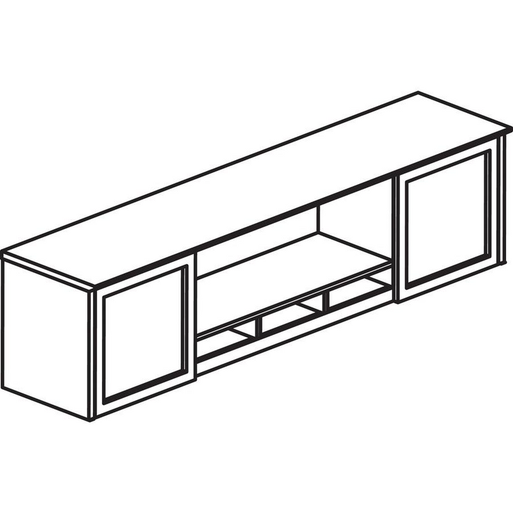 a line drawing of a tv stand
