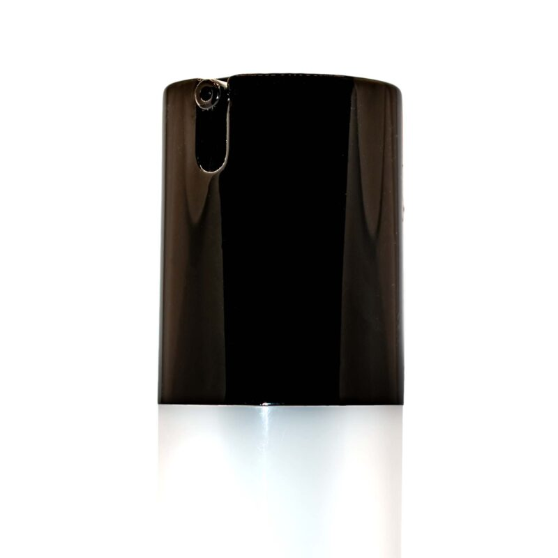a black cylinder with a small hole
