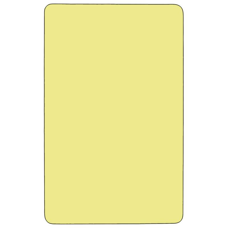 Mobile 30''W x 72''L Yellow Thermal Activity Table - Standard Height Legs
