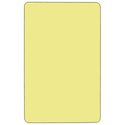 Mobile 30''W x 72''L Yellow Thermal Activity Table - Standard Height Legs