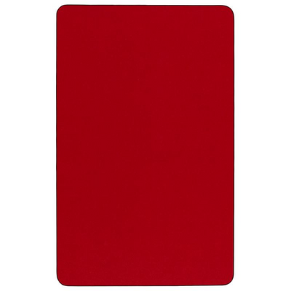 Mobile 30''W x 72''L Red Thermal Activity Table - Height Adjustable Short Legs
