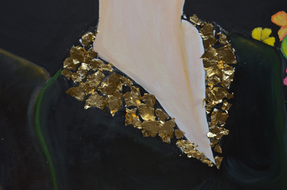 Original Painting Art work with oil paints on canvas, portrait, handmade, 100% made in the USA