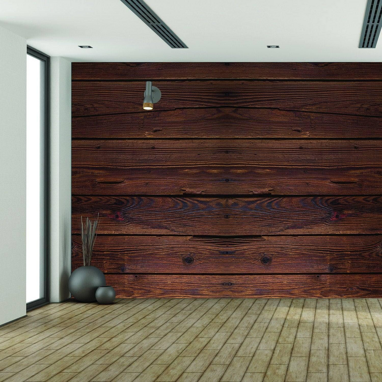a room with wood wall and floor
