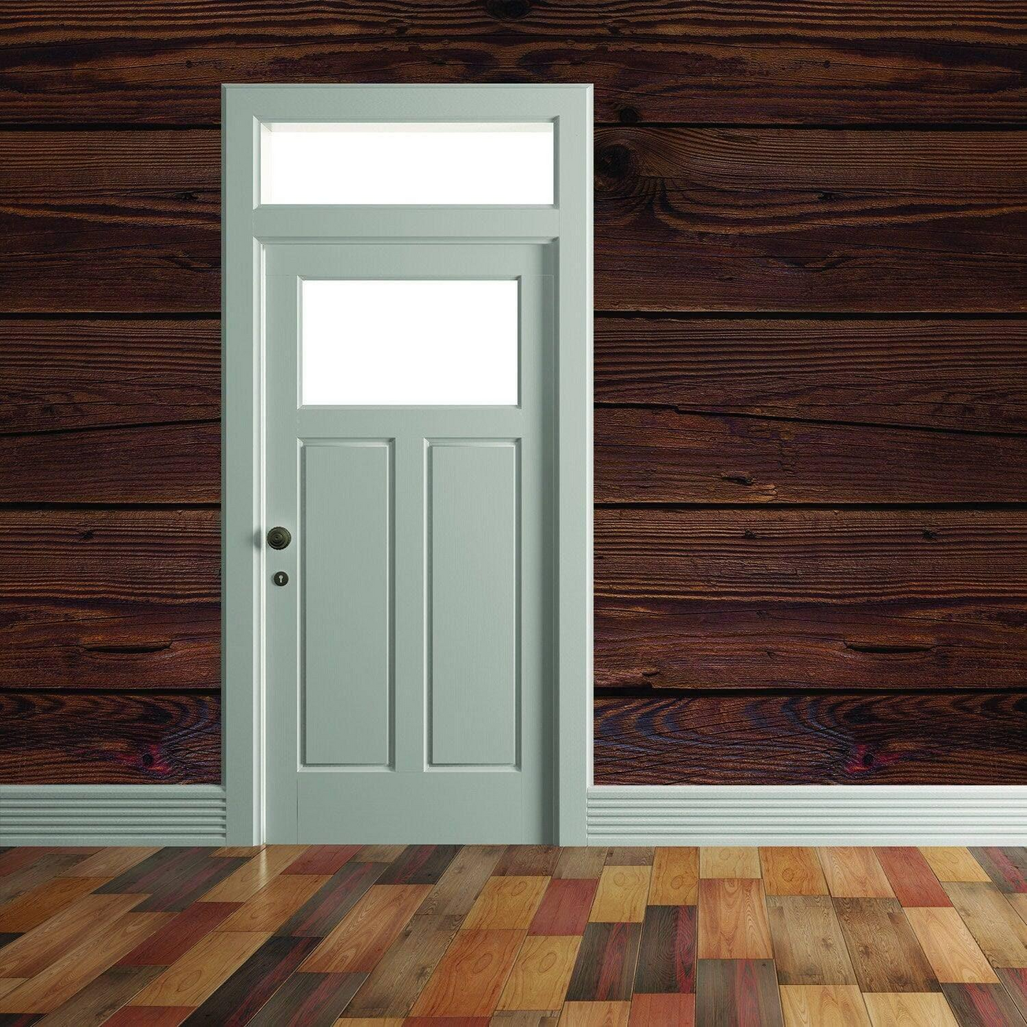 Wood Wall Wallpaper Sticker - Peel And Stick Wooden Vinyl Decal For Decor - Fake Planks Barn Woods Look Decals - Plank On Stickers Mural