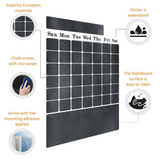 Chalkboard Wall Diy Black Kitchen Sticker - Reusable Write On Vinyl Decal - Blackboard Chalk Board Long Adhesive Kids Erasable Stickers