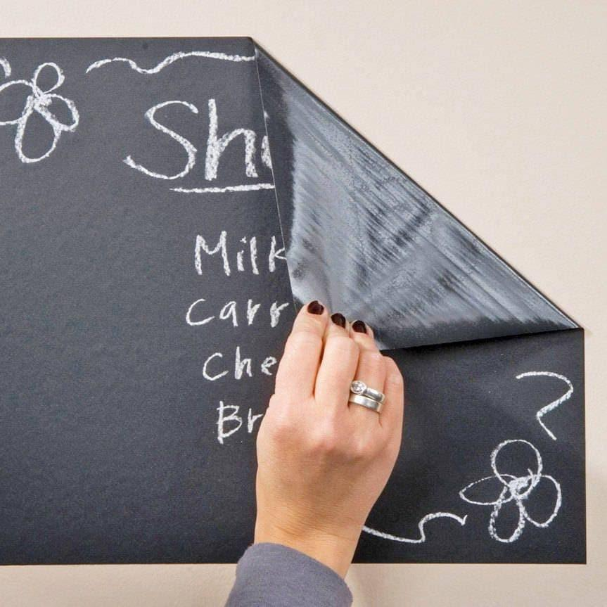 a hand holding a chalkboard