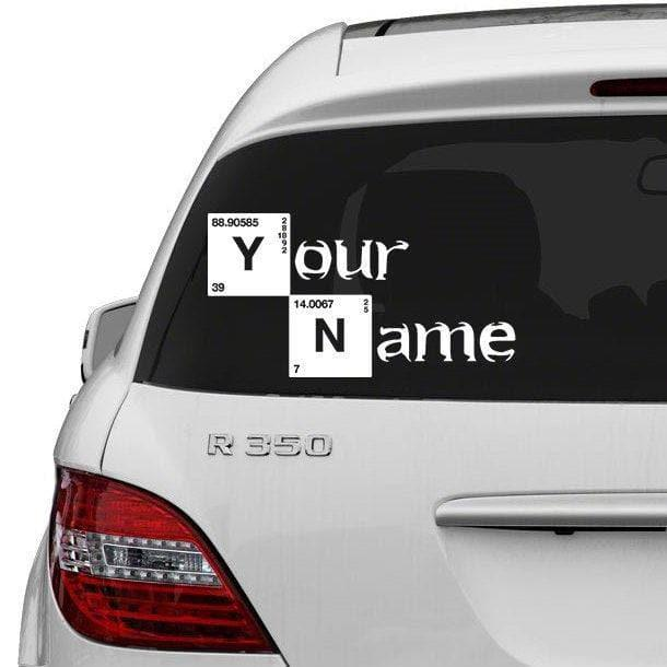 Custom Text Vinyl Sticker - Made  Personalized Your Name Word Header Clear Decal- Personalised Bumper Customized Laptop Quote Wording Label