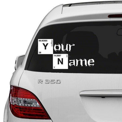 Custom Text Vinyl Sticker - Made  Personalized Your Name Word Header Clear Decal- Personalised Bumper Customized Laptop Quote Wording Label