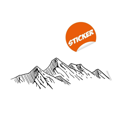 Mountain Silhouette Sticker - Laptop Art Car Stickers Wall Vinyl Decal - Mural Decor Peel And Stick Mountains Peak - Hills Decals Cutting