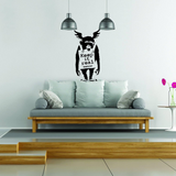 Contemporary Banksy Monkey Graffiti Decal - Urban Expression Wall Art Sticker