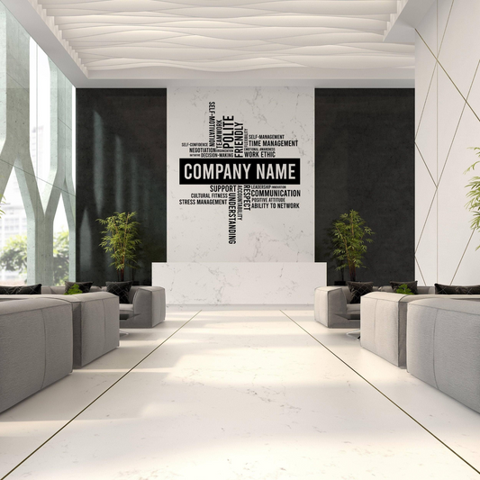 Custom Business Name Vinyl Wall Sticker - Customized Office Letter Sign Decor - Customize Personalized Large Lettering Decal
