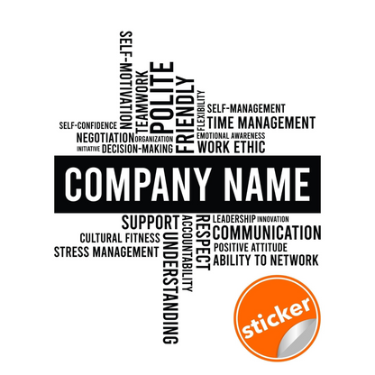 Custom Business Name Vinyl Wall Sticker - Customized Office Letter Sign Decor - Customize Personalized Large Lettering Decal