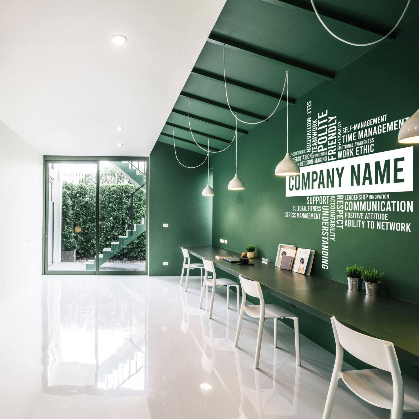 Custom Business Name Vinyl Wall Sticker - Customized Office Letter Sign Decor - Customize Personalized Large Lettering Decal