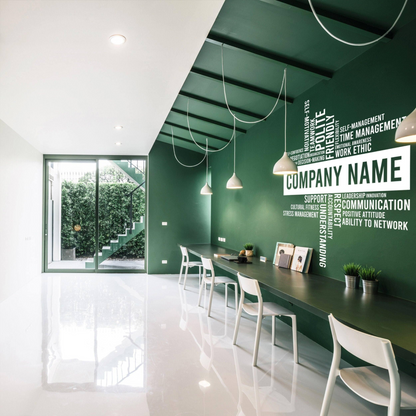 Custom Business Name Vinyl Wall Sticker - Customized Office Letter Sign Decor - Customize Personalized Large Lettering Decal