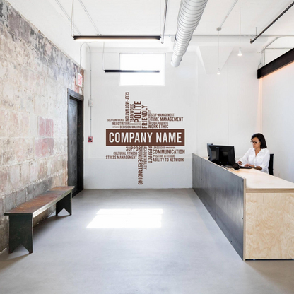 Custom Business Name Vinyl Wall Sticker - Customized Office Letter Sign Decor - Customize Personalized Large Lettering Decal