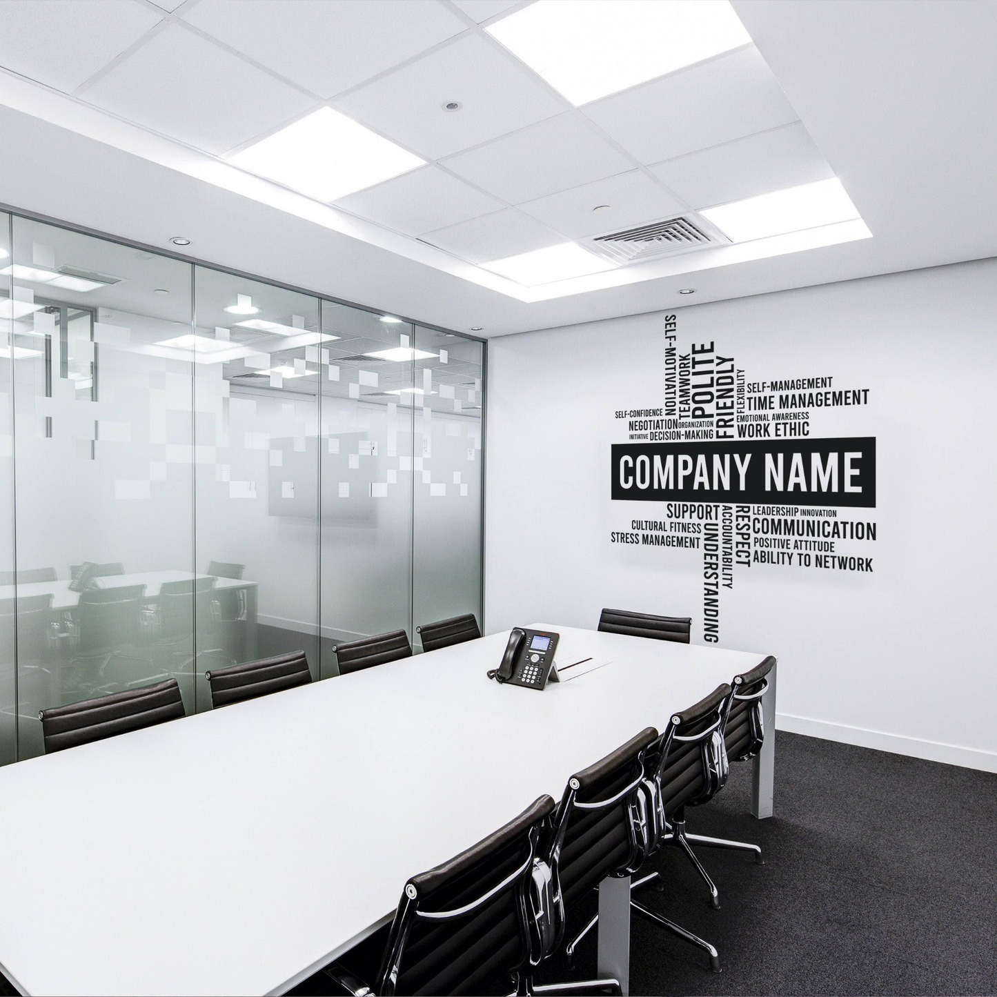 Custom Business Name Vinyl Wall Sticker - Customized Office Letter Sign Decor - Customize Personalized Large Lettering Decal