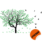 Serenity Tree Wall Sticker, Nature-Inspired Vinyl Decal, Botanical Art