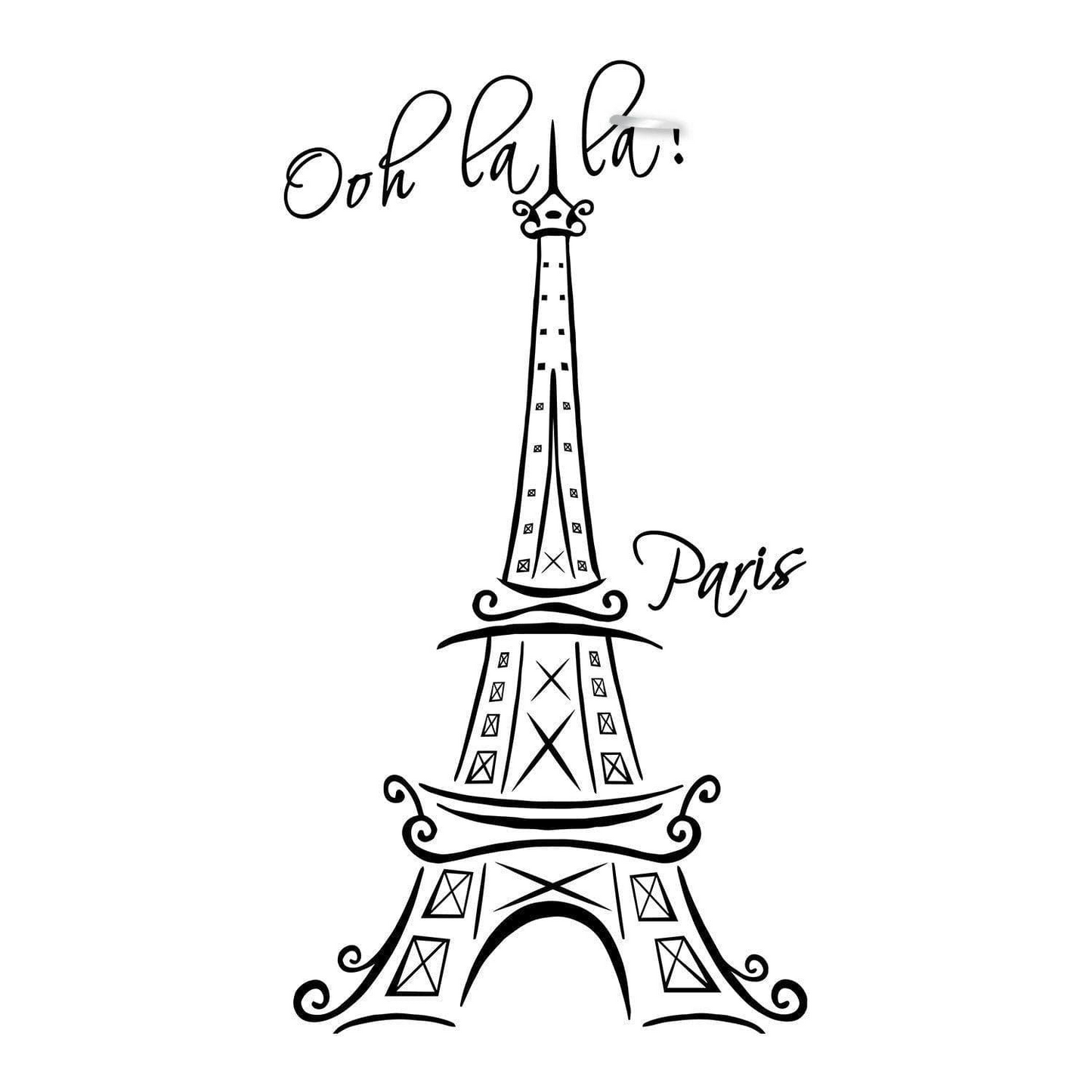 Eiffel Tower Wall Stickers - Paris Vinyl Decal - France Cute Travel Art Sticker - French Tour Waterproof 3d Decor Mural Gift Interior Decals
