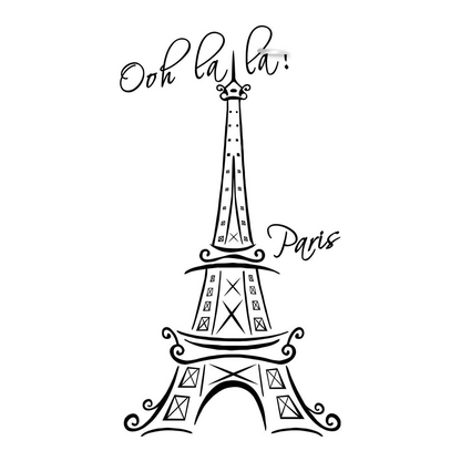 Eiffel Tower Wall Stickers - Paris Vinyl Decal - France Cute Travel Art Sticker - French Tour Waterproof 3d Decor Mural Gift Interior Decals