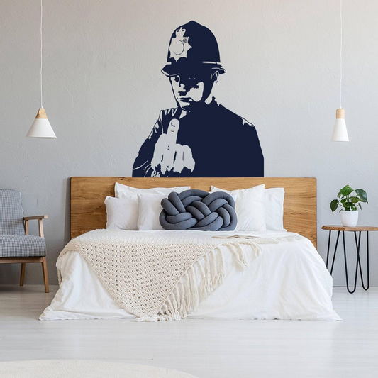Urban Expression Scotland Yard Cop Street Art Decal - Innovative Wall Sticker Design