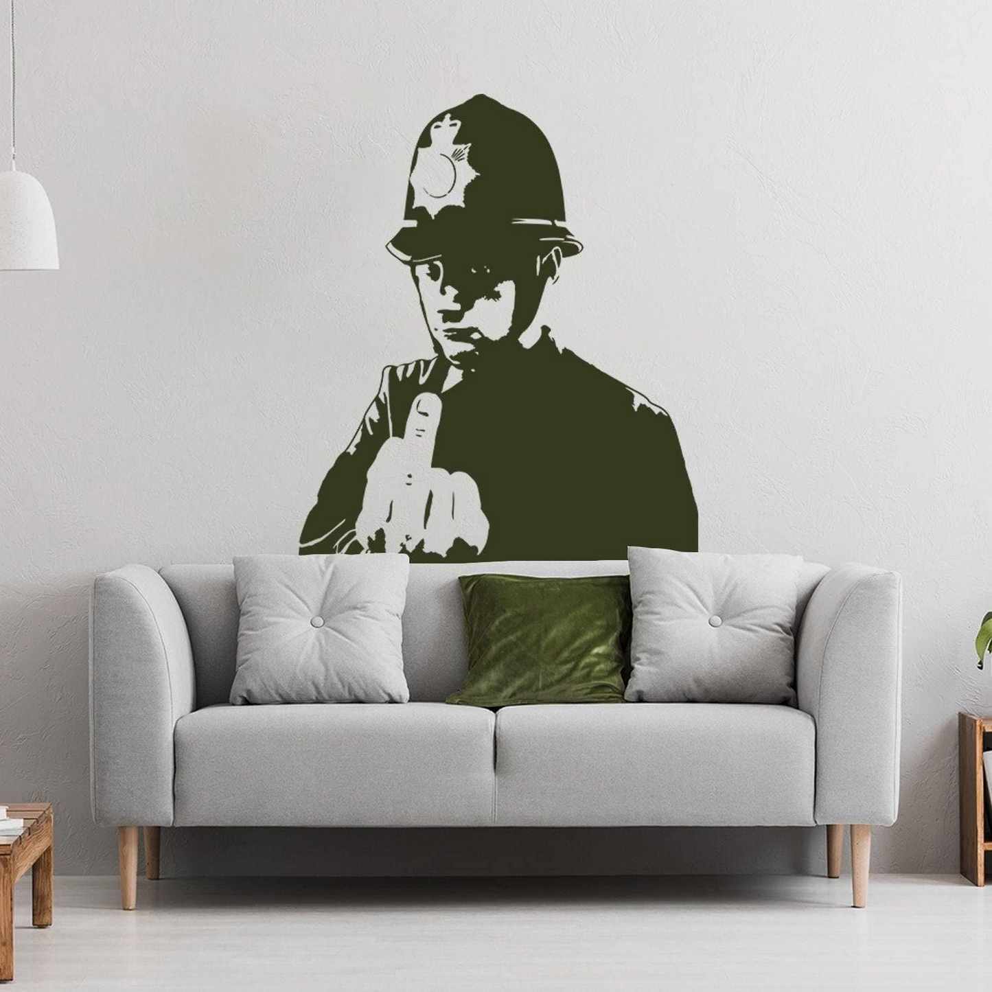 Urban Expression Scotland Yard Cop Street Art Decal - Innovative Wall Sticker Design