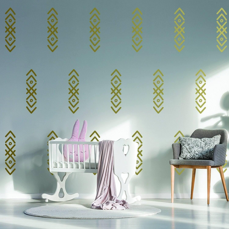 a baby crib in a room