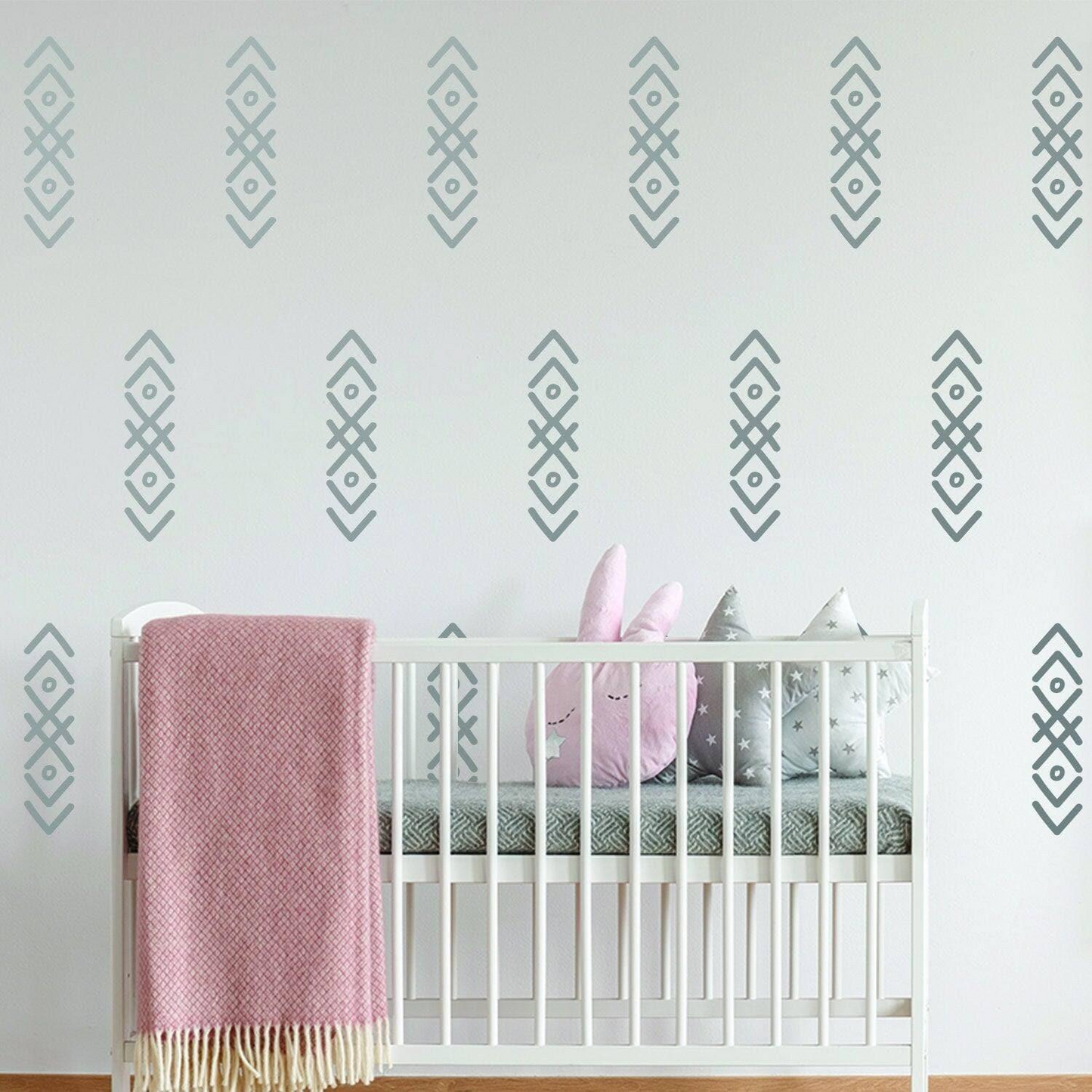 100x Arrow Wall Stickers - Arrows Sticky Sticker Decal Directional Sign - Small Vinyl Decals For Large Room - Tribal Adhesive Triangle