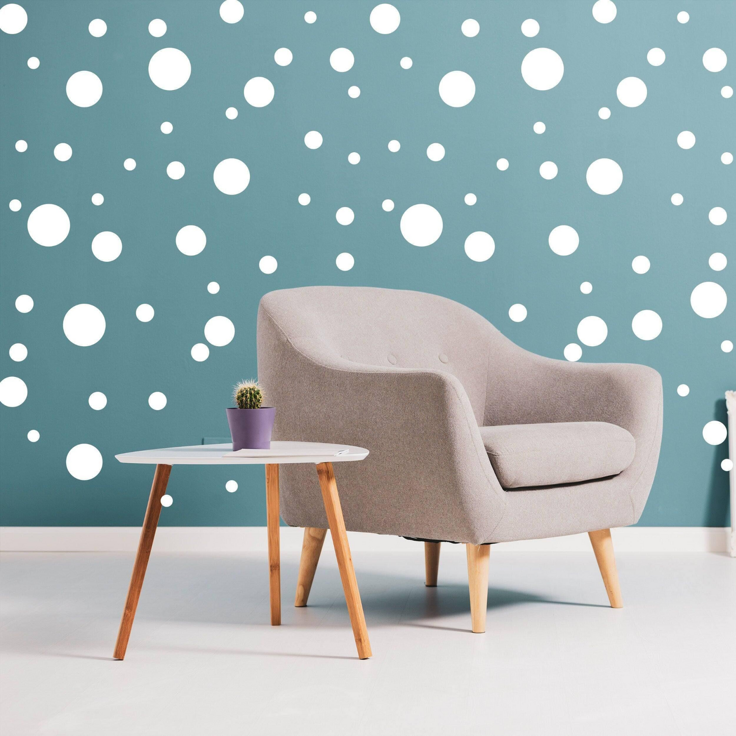 200x White Round Circle Dot Stickers - Small Blank Adhesive Removable Sticky Decals - Matte Vinyl Stick Polka Sticker