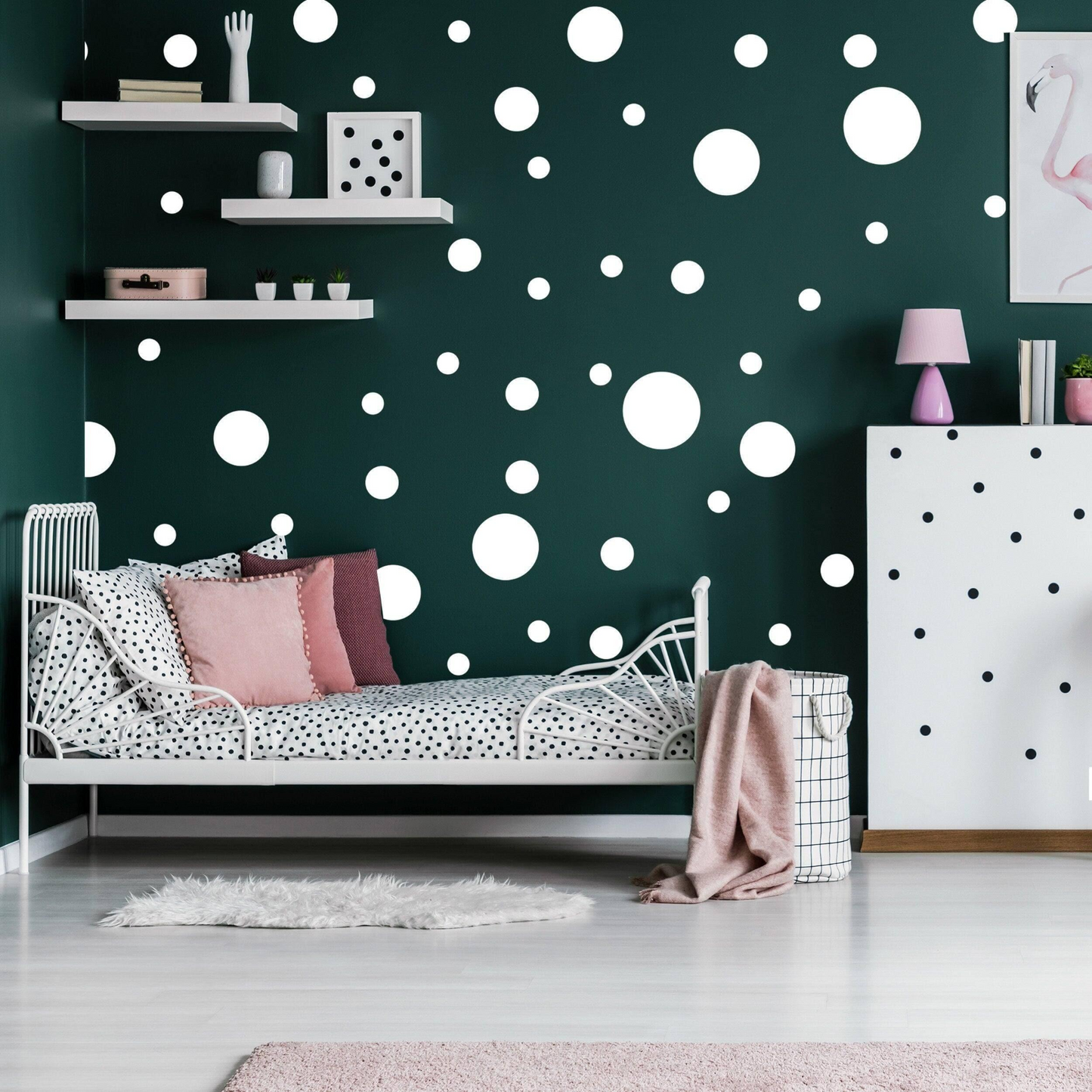 200x White Round Circle Dot Stickers - Small Blank Adhesive Removable Sticky Decals - Matte Vinyl Stick Polka Sticker
